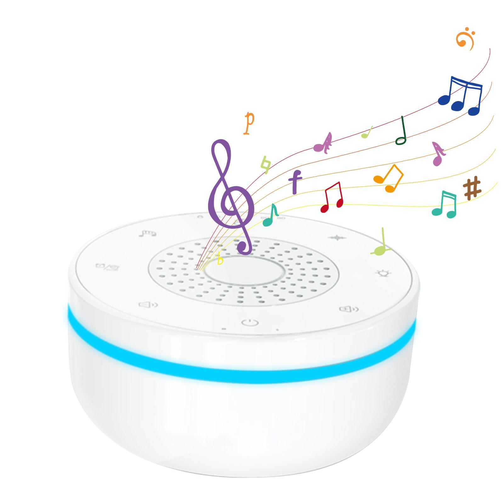 

Машина белого шума для младенцев и взрослых, портативная звуковая машина с 30 звуками, 32 уровнями громкости, перезаряжаемая, с таймером и памятью белый