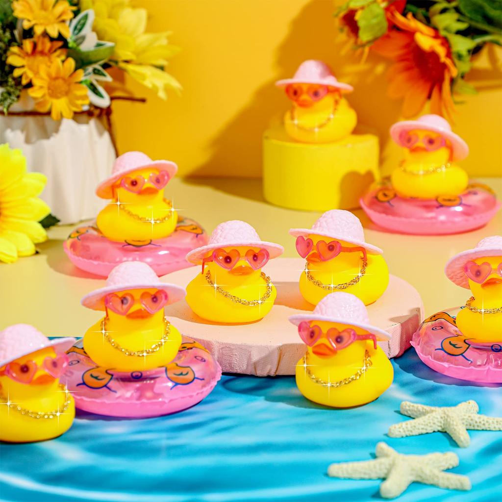 6-60 Set Mini Rubber Ducks Bulk For Kids Children Cute Yellow Duck Toy For Dashboard Of Car Bathtub Ornaments