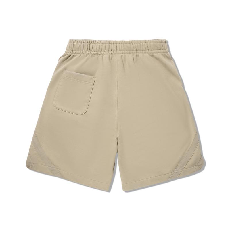 Li Ning Trendy Sports Series Solid Color Mid Waist Loose Casual Five Point Shorts Men Shorts Fleece-Brown AKSV139-2