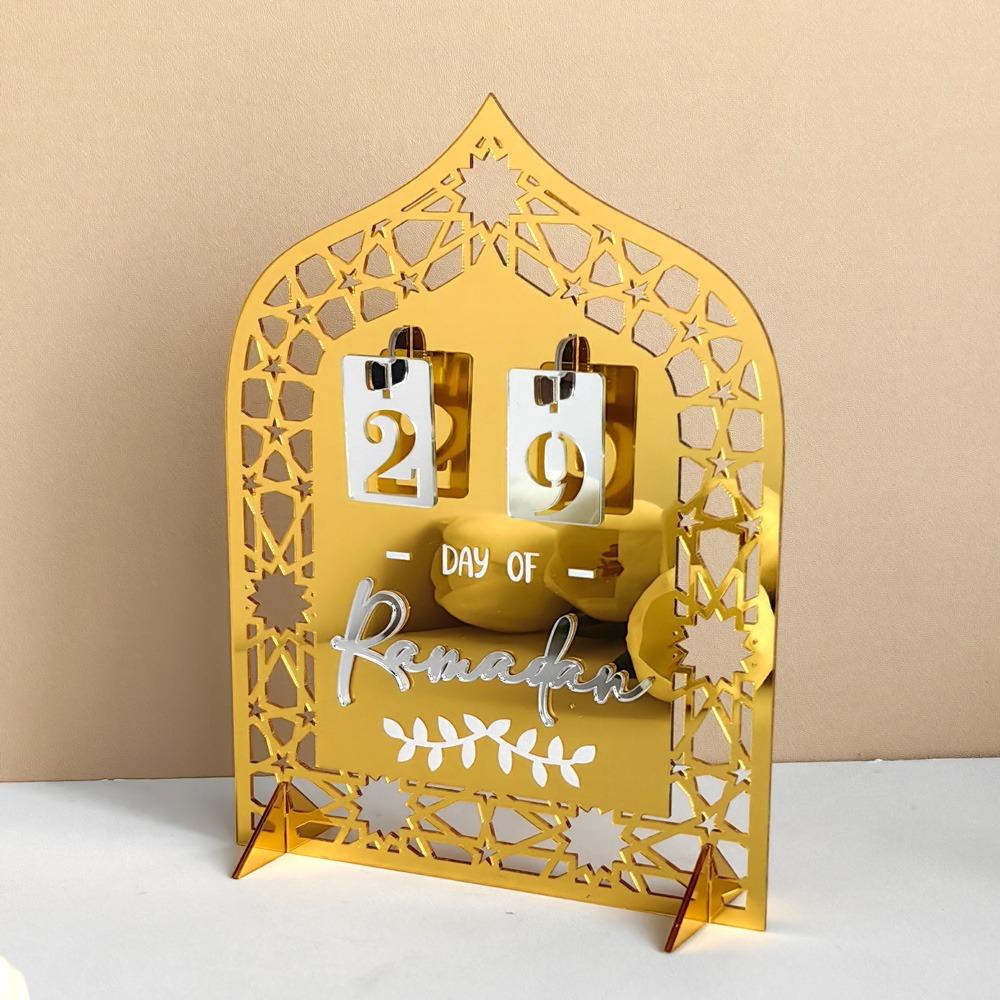 Acrylic Ramadan Countdown Calendar Mirror Surface Eid Mubarak Decoration  Eid Al-Fitr