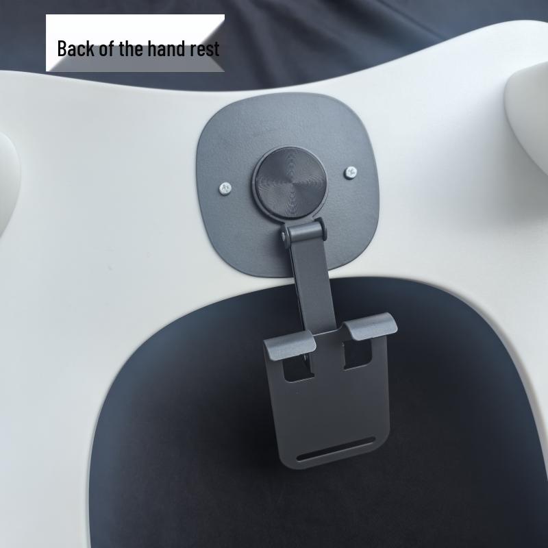 U-Shaped Nail Art Hand Rest with Phone Holder - Comfortable PU Leather Pillow, Simple Style.