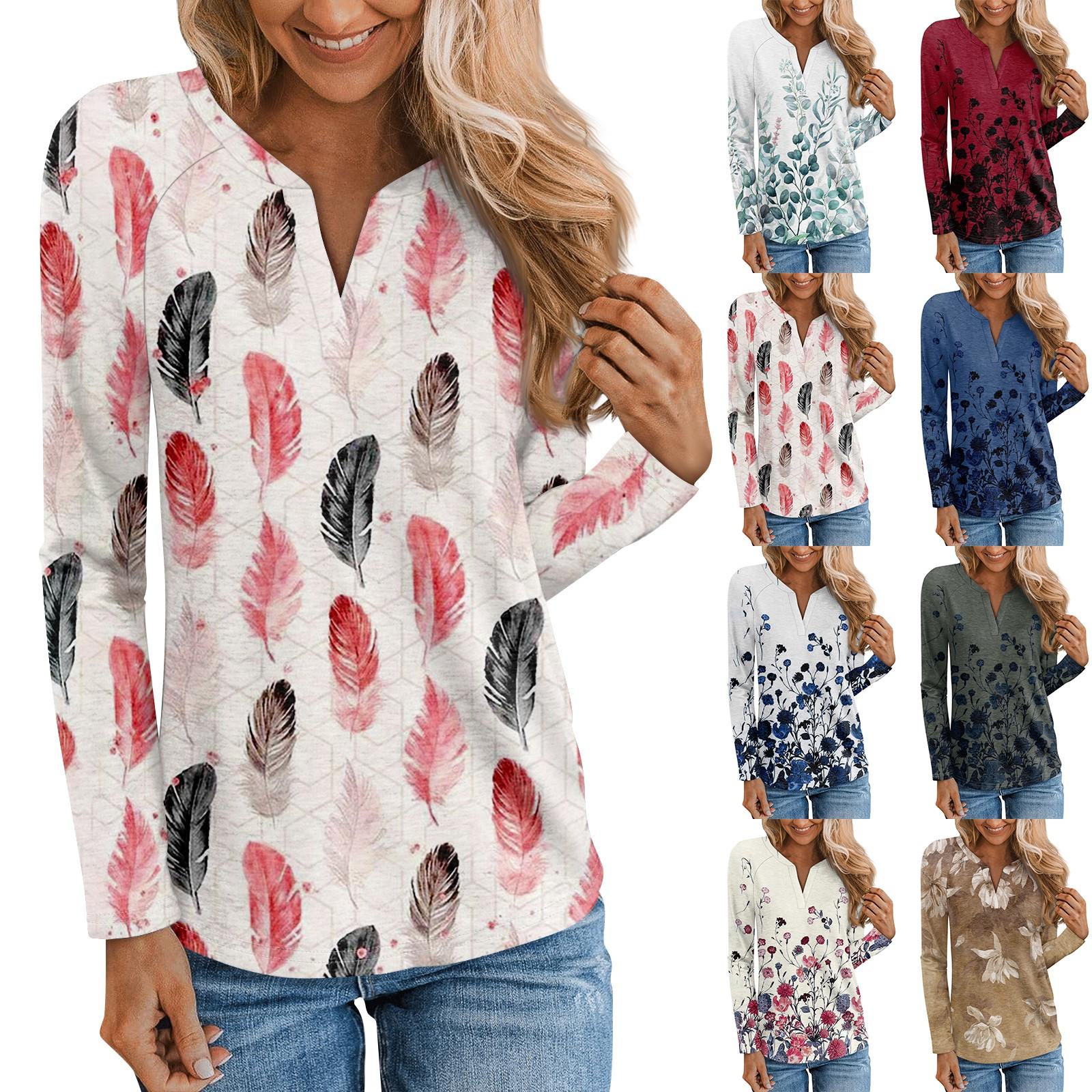 

Женская мода с длинным рукавом и V-образным вырезом, повседневная куртка с цветочным принтом XL