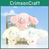 Adorable Cinnamon Dog Plush Keychain Cute Fluffy Toy Bag Charm For Kids