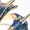 Unicorn Starry Sky Blue Dragon Dark Ring Men's and Women's Personality Niche Opening High-end Adjustment Ring Index Finger