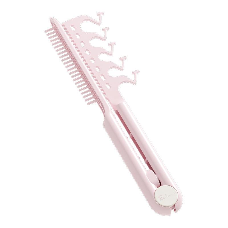 

1Pc 2-in-1 V-shaped comb for root volume and hairline styling. рожевий