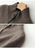 High-End Women's Stand-Up Collar Wool Cardigan Coat - Autumn/Winter Casual Knit Sweater.