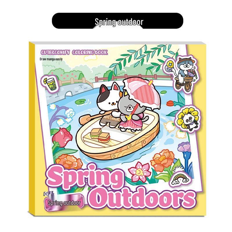 

Книжка-раскраска и рисование для девочек - Серия для младших школьников и малышей