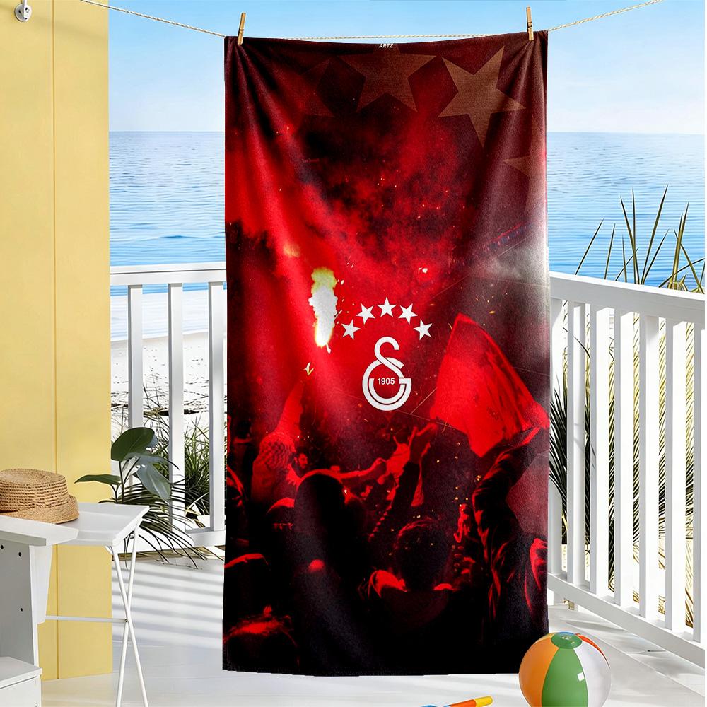 Galatasaray Beach Towel Super Soft & Absorbent Comfortable Lightweight Portable for Swimming,Beach,Camping, Travel, Beach Accessories,Gym
