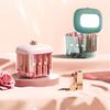 Cosmetics Storage with Lid Practical Built-in Makeup Mirror Lipstick Holder Makeup Organizer Case Lipstick Box