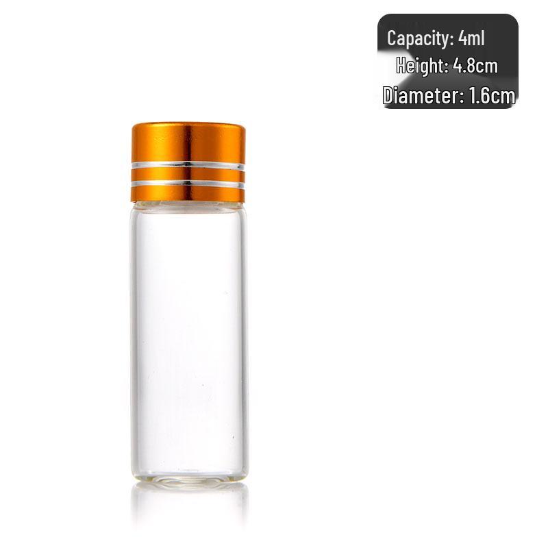 16mm Transparent 3ml Glass Vials for Antrodia Camphorata Drop Pills, Essential Oils, Health Supplements, and Medicine Powder.