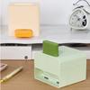 Dustproof Lid Press Cotton Swab Box Wall-mounted Press Type Cotton Swab Container Space-saving Easy Installation