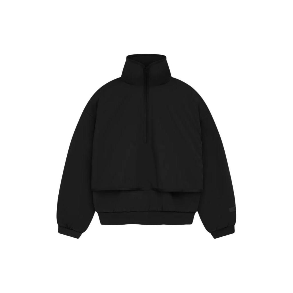 Fear of God Essentials Nylon Fleece Mockneck Sweater Jet Black/Jet Black Men Tops 202SP244304F