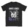 2026 Summer Ghost In the Shell Major & Japanese Text Print T-Shirt Oversized Black Streetwear Cotton Tee Anime Sci-Fi Aesthetic