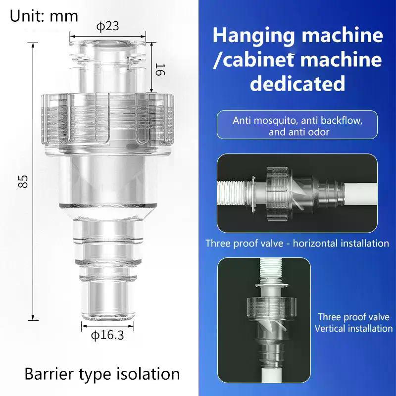 Condensate Drain Pipe Check Valve Central AC Air Conditioner Drain Hose Prevent Odor Reflux Non Return One Way Check Valve