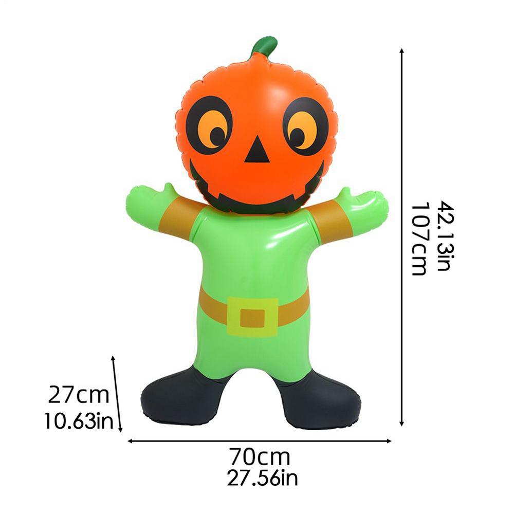 Halloween Inflatable Pumpkin Halloween Decorations PVC Scary Blow Up Pumpkin Man Festive Atmosphere Props for Living Rooms Lawn