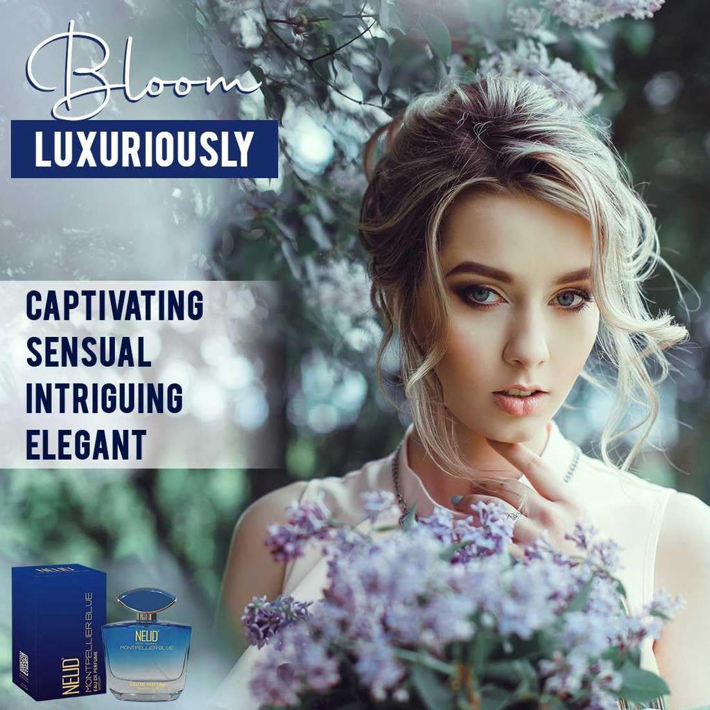 NEUD Montpellier Blue Parfum de luxe pour femme élégante EDP longue durée - 1 paquet (100ml)