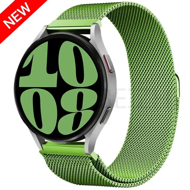 Milanese loop band for Samsung Galaxy Watch 7-FE-6-5-4-Classic 20mm 22mm Metal magnetic bracelet Huawei watch GT 5-4-3-2 strap