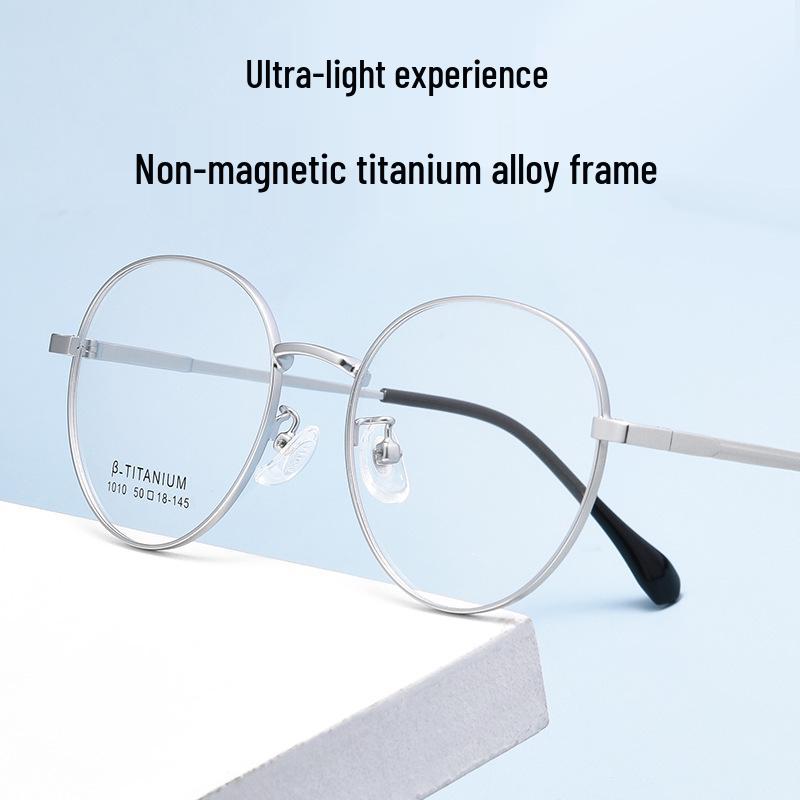 

Bestfen Ultralight Retro Round Titanium Eyeglass Frame for Small Faces