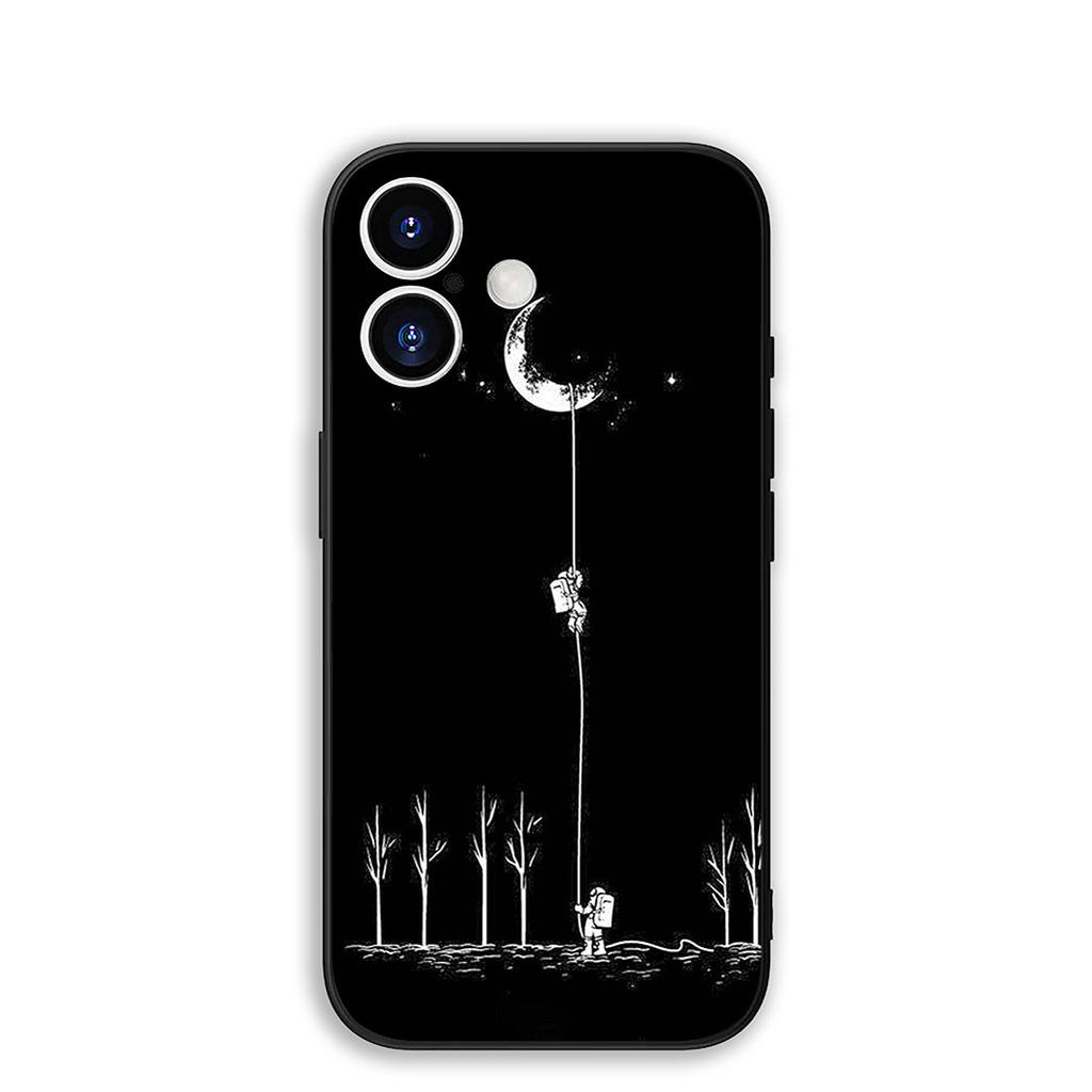 for Motorola Moto Edge 50 30 One Fusion 40 neo Ultra Pro 20 Lite G50 G85 G84 E15 E14 Phone Case Moon luxury Astronaut Stars Sky