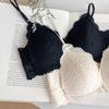Women Lace Wireless Bra Thin Straps Push Up Comfort Everyday Lingerie