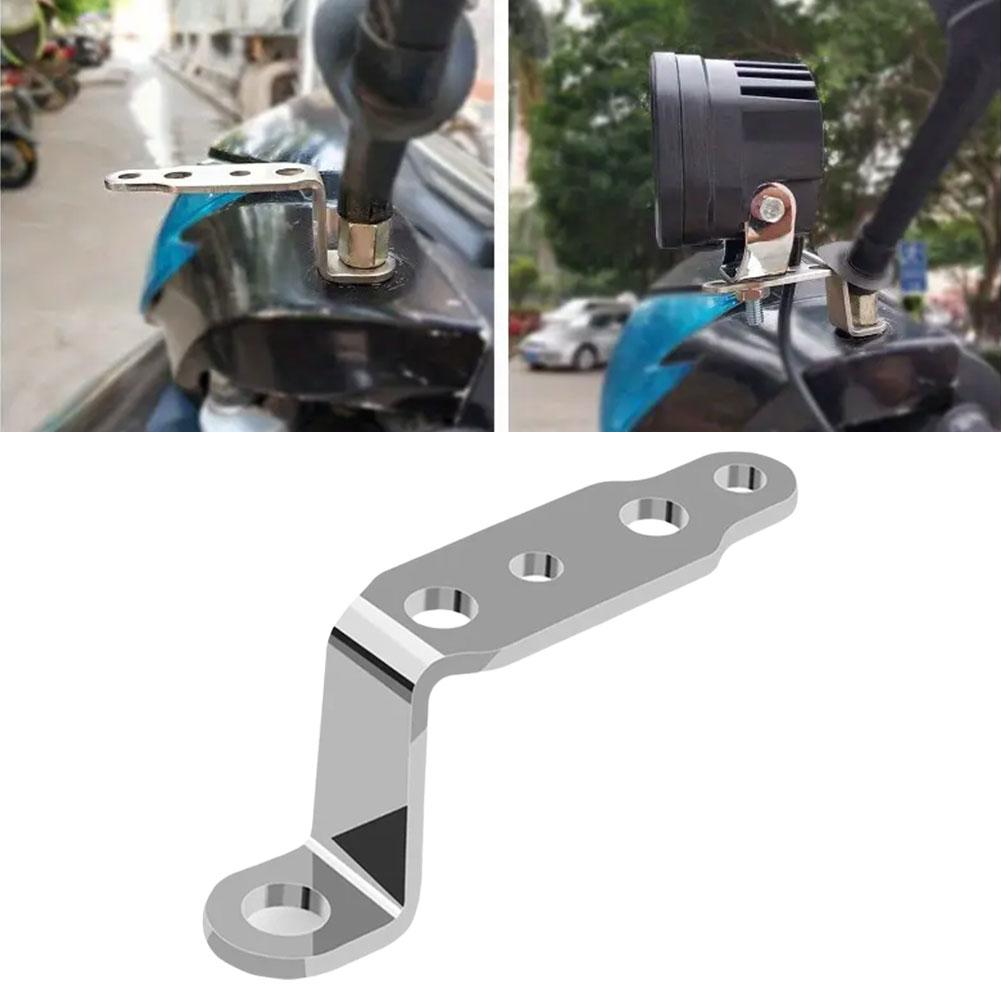 Staffa di Estensione Multifunzionale Staffa LED per Moto All-Terrain - Acciaio Inossidabile, Supporto Versatile per Faro e Accessori