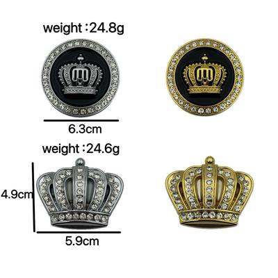Rhinestone Crown Car Metal Badge for Hood or A-pillar