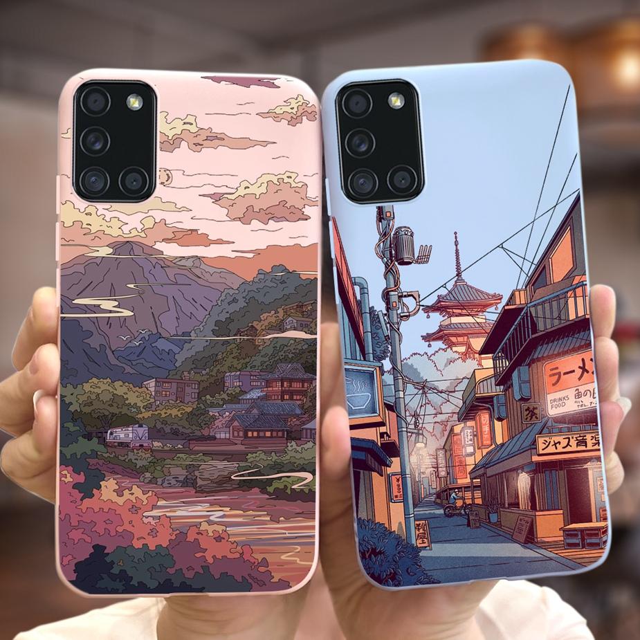 For Samsung Galaxy A51 A71 Case A515F A715F Cute Fashion Cartoon Painted Phone Case For Samsung A51 A 31 41 71 Soft Cover Bumper