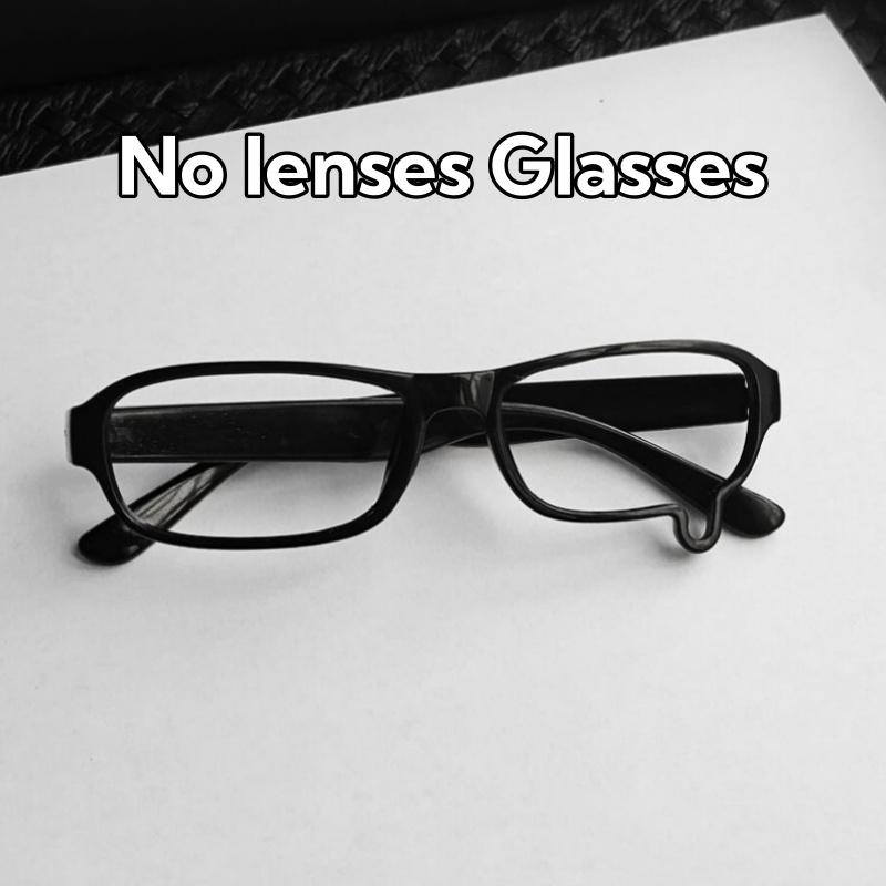 Unisex Personality Black Teardrop Glasses Frame No Lenses Anime-Shaped Photography Stage Performances Cosplay Eyeglasses