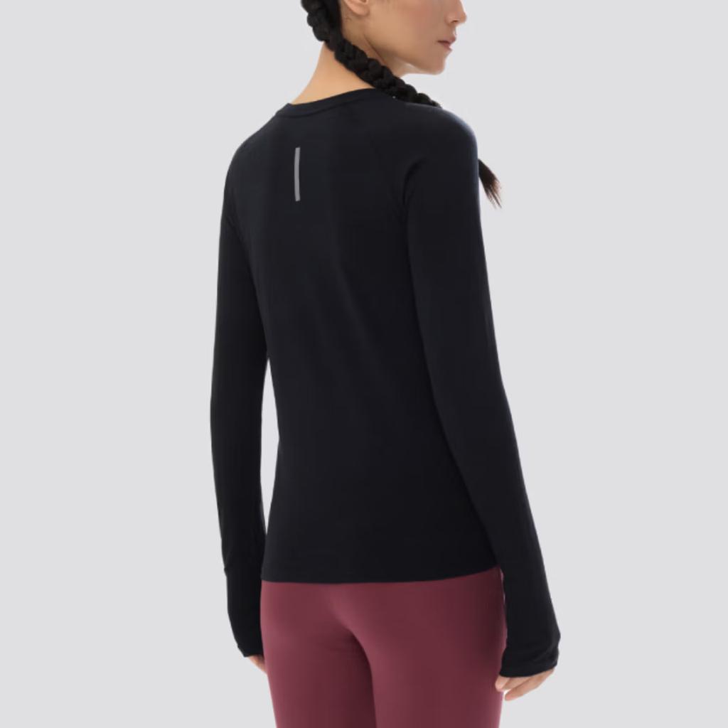 Salomon Falcon Fly Pl Wool Mix High-End Racing Running Outdoor Merino Wool Base Layer Warm Skin-Friendly Long Sleeve Running T-Shirt Women tops C29257