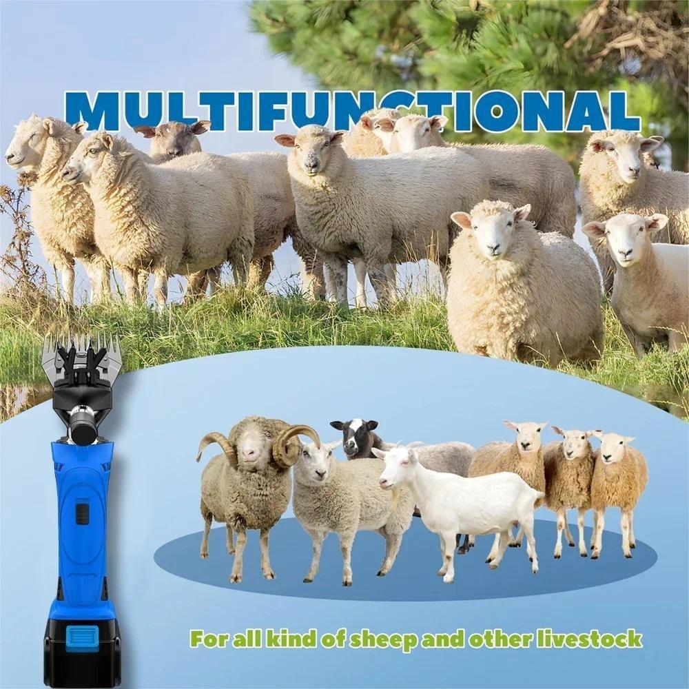 6 Speed 13 Teeth Goat Horse Hair Scissor Wireless Electric Wool Shears Portable Farm Animals Clipper Machine