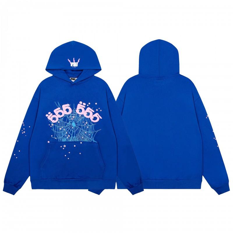 Mens Spider Web Graphic Hoodie High Street Loose Fit Long Sleeve Pullover Teens