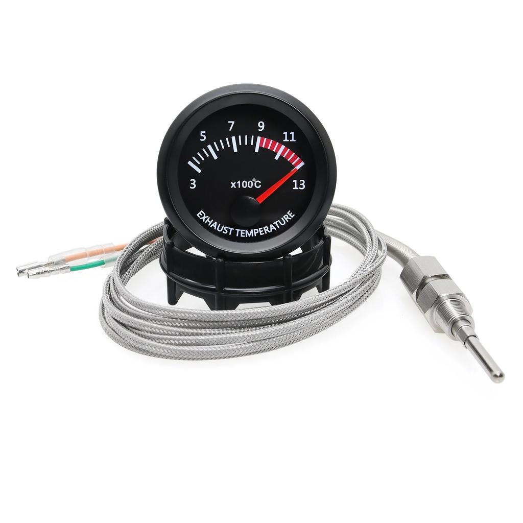Universal Car Exhaust Gas Temperature Gauge 300~1300 Celsius with 1/8NPT Sensor Digital Exhaust Gas Temp Gauge for 12V Car