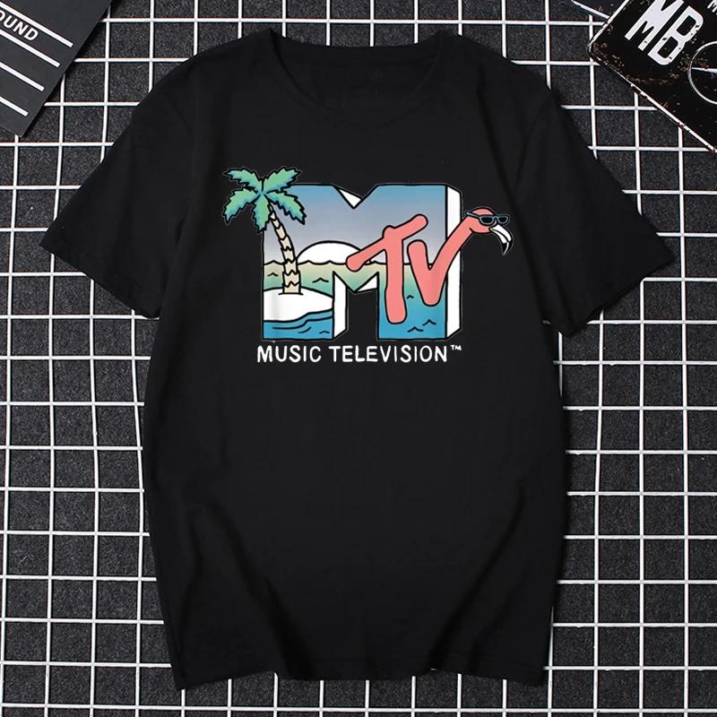 Pánské oblečení Retro tričko Vintage Rock Hip Hop Televizní tričko Léto Unisex Ležérní tričko Mtv Hudební televize Grafická trička Trička