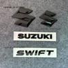 3D ABS Hellschwarz SWIFT Logo Emblem Buchstaben Auto Styling Kofferraumplakette Für SUZUKI SWIFT Unterer Frontgrill Plakette Zubehör