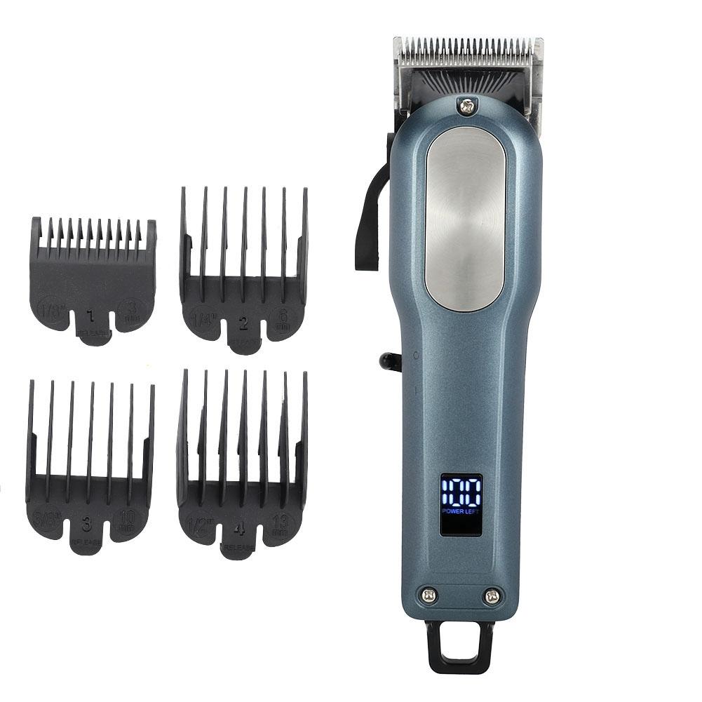 

Аккумуляторная бытовая электрическая машинка для стрижки волос с ЖК-дисплеем, беспроводная машинка для стрижки волос EU Plug