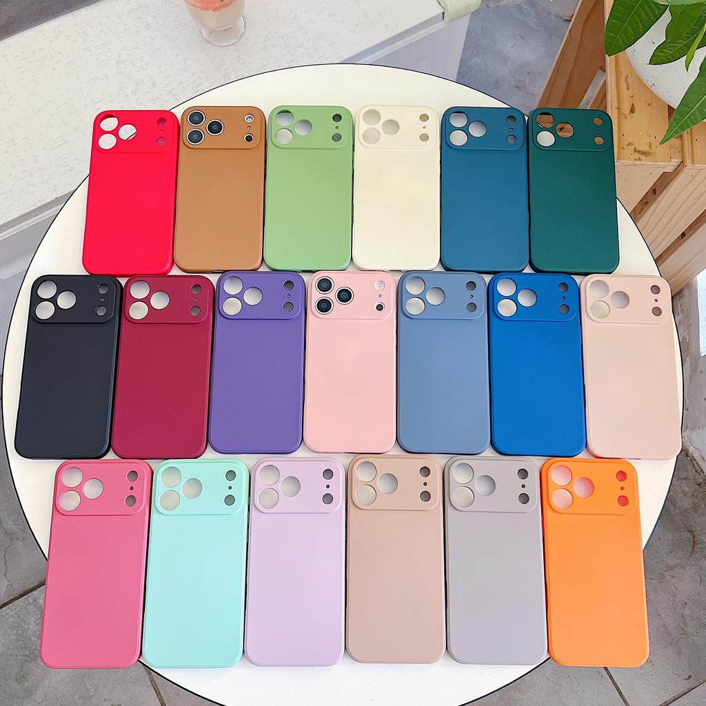 Applicable To Iphone17 Liquid Silicone Mobile Phone Case, Straight Edge 16 Apple 15ProMax All-inclusive 14 Fine Hole Protective Case
