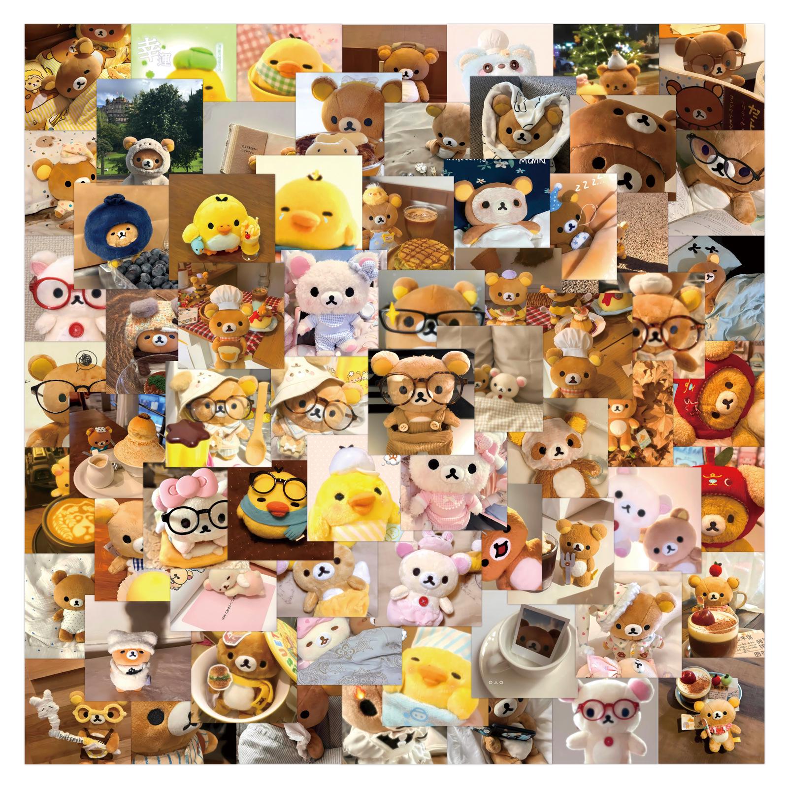 

75 Cute Rilakkuma, Korilakkuma, Little Chick & Duck Stickers for Phone, Planner & Stationery Decor