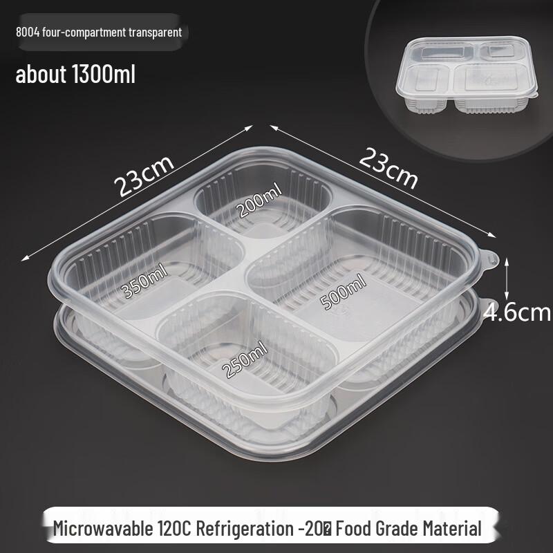 JINMEILI Disposable Plastic Meal Prep & Takeout Containers