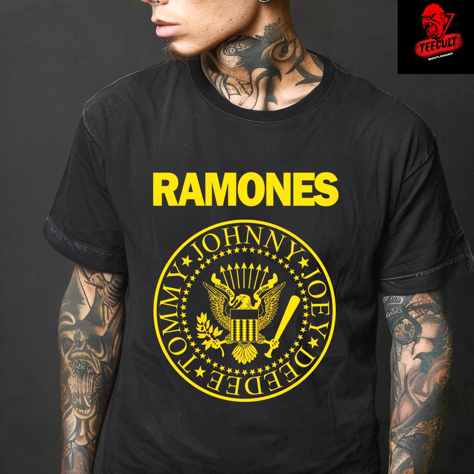 Men s and Women s T-shirts Ramones Punk Rock Band Premium Heavy Cotton Unisex M