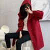 Autumn Ladies' Loose Windbreaker Coat Long Hooded Jacket