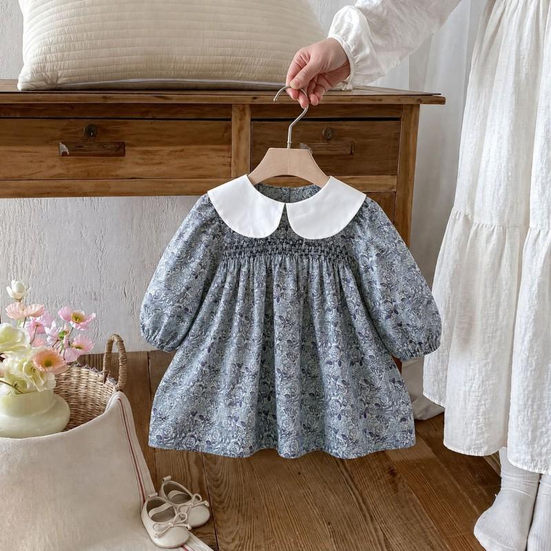 Girls Long Sleeve Floral Dress Toddler Baby Princess Casual Party Wear