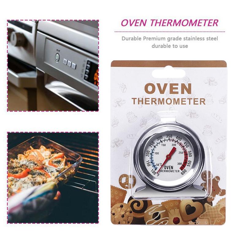 Stainless Steel Oven Thermometer Large Dial Baking Bbq Cooking Meat Food Temperature Measurement Hang Stand Kitchen Supplies