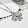 Lucky Flower Heart Necklace: Four-Leaf Clover Long Sweater Chain Women's Accessory