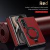 360 Rotating Ring Holder Protector for Samsung Galaxy Z Fold 8 Wide Case SE W25 Real Leather Skin with Film Shell Back Cover