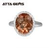 ATTA 925 Türkischer Stein Zultanit Diaspor Sterling Silber Ring Preis Zultanit Farbwechselnder Schmuckzubehör
