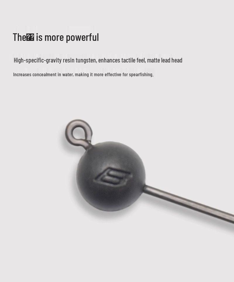 BKK Micro Resin Tungsten Jigs 8007 Inchwacky Haken Kunstaas voor Baars en Zachte Aaswormen