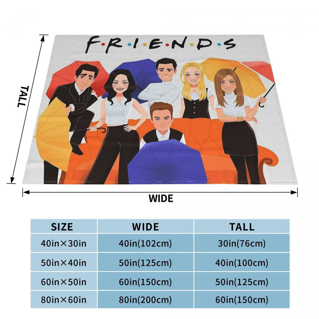 Picnic Friends TV Show Series Blankets Soft Warm Flannel Throw Blanket Cover for Bed Living room Picnic Travel Home Sofa