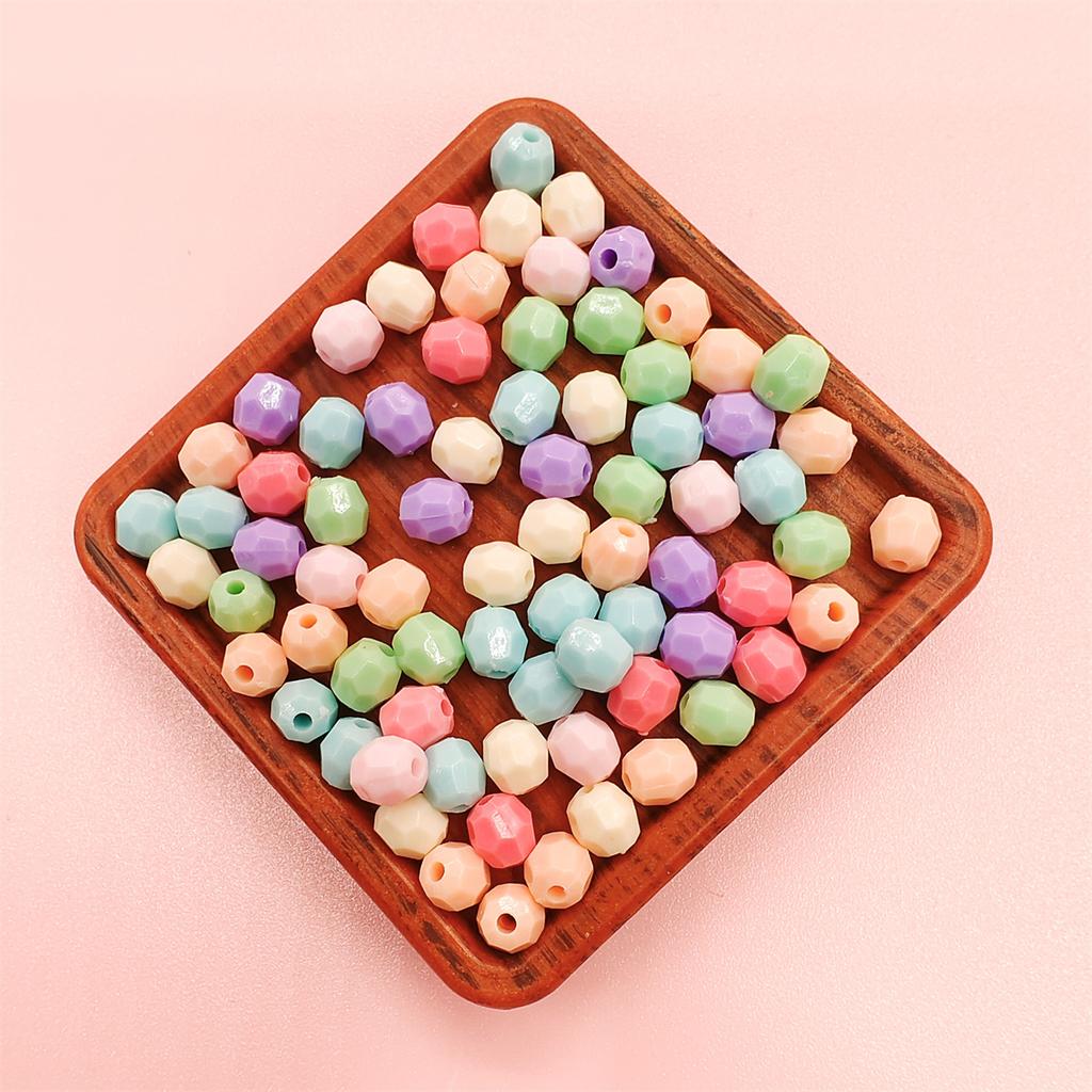 300Pcs 5.5*6mm Macaron Color Polyhedral Fashion Oval Beads Materials DIY Earrings Faceted Pendants Jewelry Making Accessories Bracelet