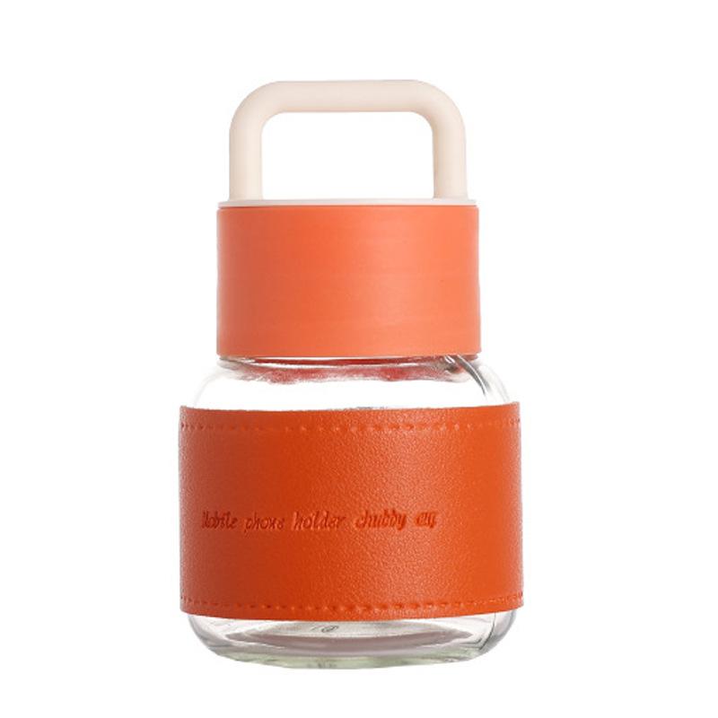 Portable Fat Cup 300ml Mini Portable Cup Cover Water Cup Outing Travel Glass Cute Creative Handy Cup