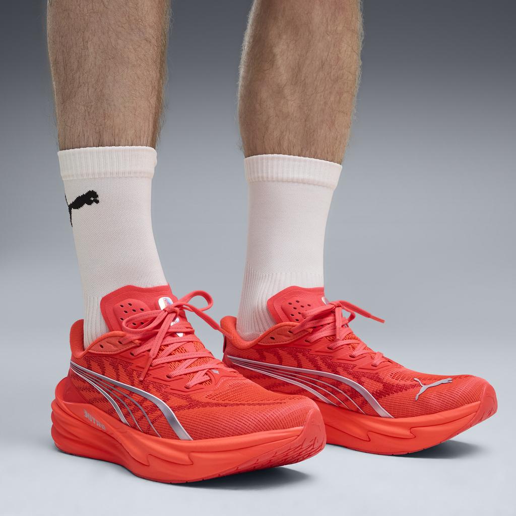 Men's Sneakers Puma Deviate Nitro 4 'Ultra Red Silver'